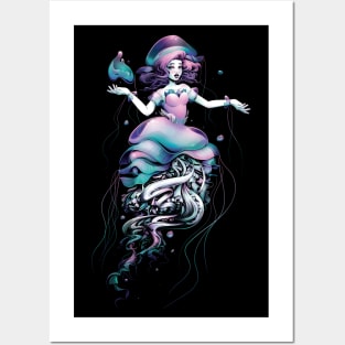 Jellyfish Mermaid Posters and Art